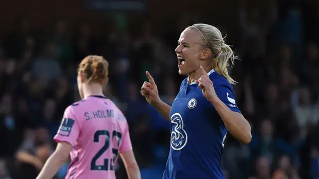 Pernille Harder celebrates