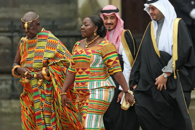 Ashanti Otumfuo Osei Tutu II and his wife Lady Julia Osei Tutu - 6 May 2023