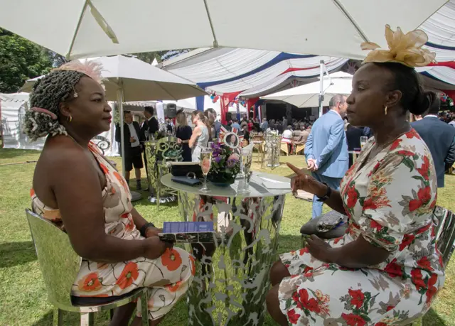 Guests at the British embassy in Nairobi for the Coronation - 6 May 2023