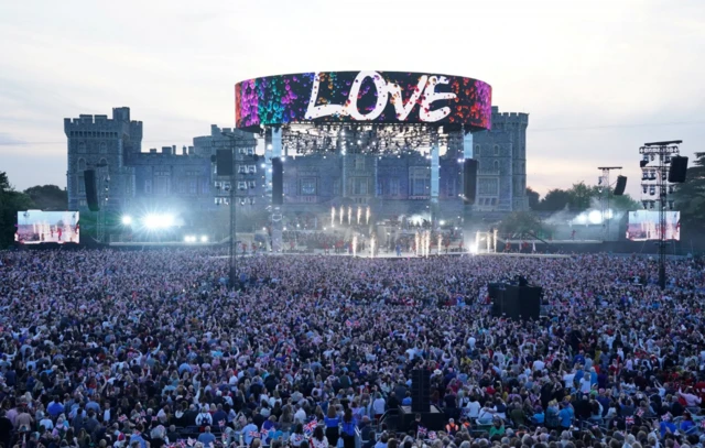 Around 20 thousand people gathered in the grounds of Windsor Castle for the Coronation Concert