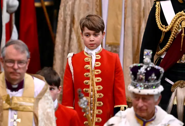 Prince George at the Coronation Ceremony