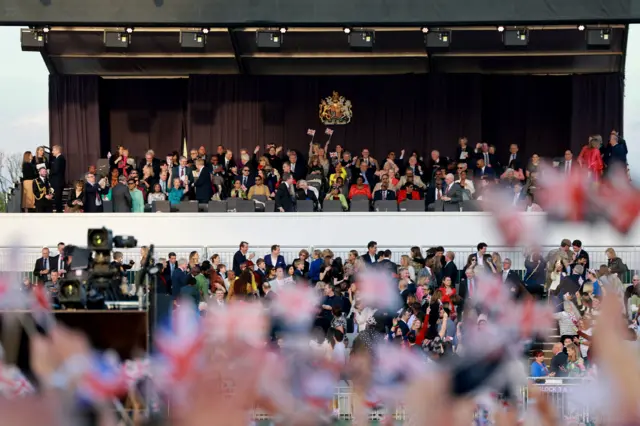 Special guests took their seats in the royal box ahead of the Coronation Concert