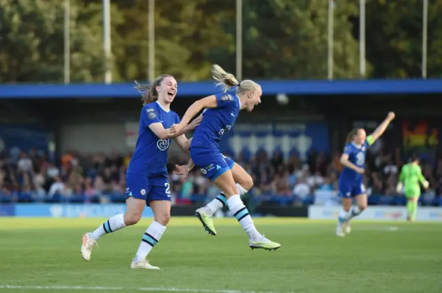 Pernille Harder celebrates