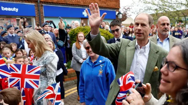 The Duke and Duchess of Edinburgh attending the Coronation Big Lunch in Cranleigh, Surrey