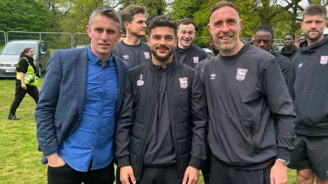 Kieran McKenna, Sam Morsy and Richard Keogh