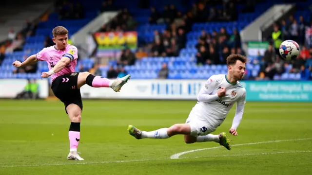 Sam Hoskins volleys Northampton into the lead