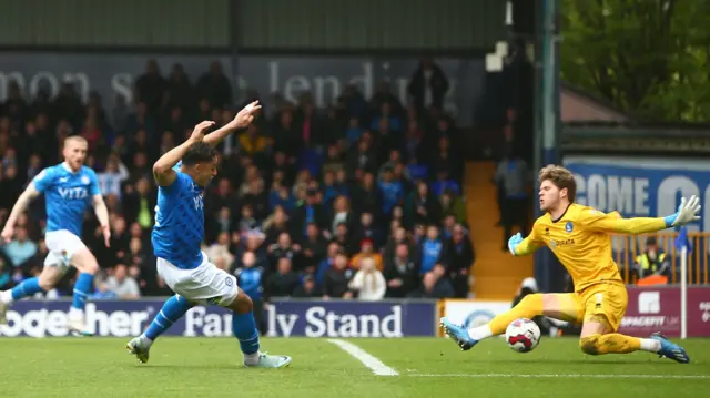 Hartlepool's Ben Killip makes a save