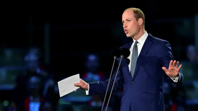 Prince William speaks at the Coronation Concert