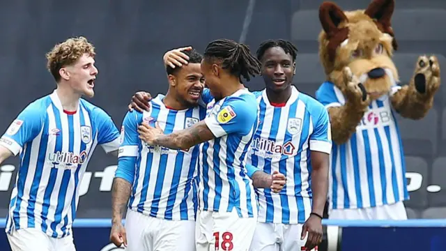 Huddersfield celebrate