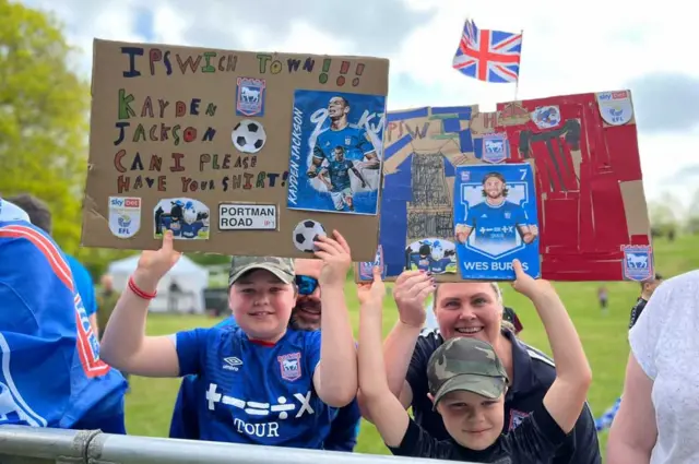 Ipswich Town fans at Christchurch Park