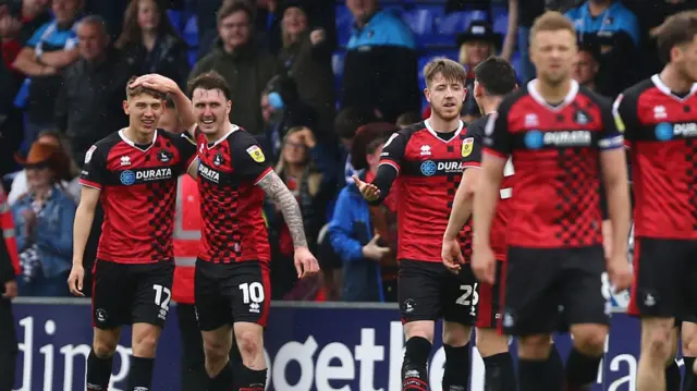 Hartlepool celebrate Callum Cooke's equaliser