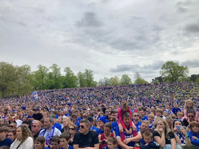 Ipswich fans at Christchurch Park