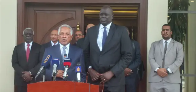 Dafalla al-Haj Al speaks in Juba