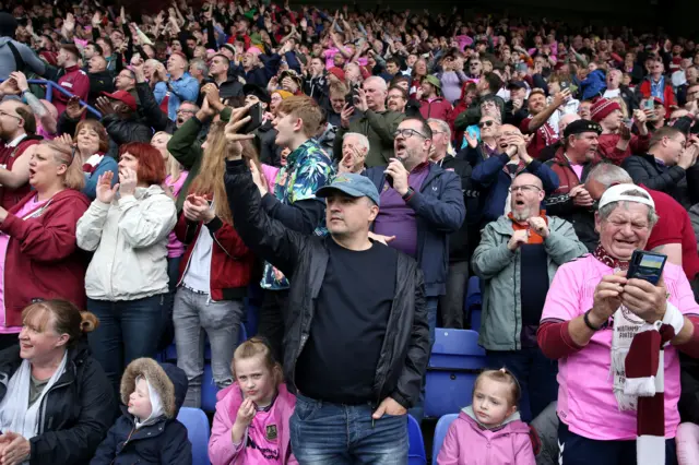 Northampton fans at Tranmere