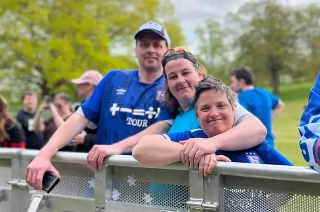 Ipswich Town fans at Christchurch Park