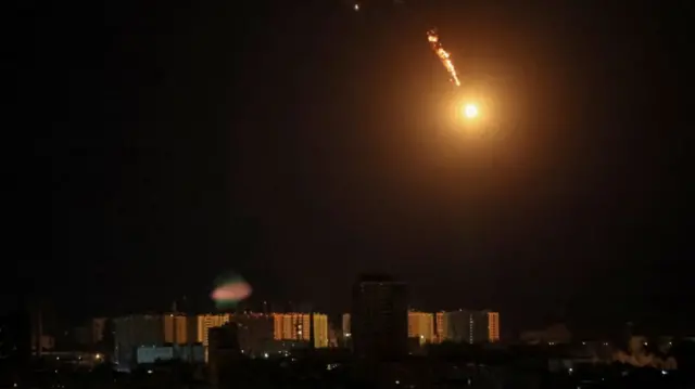 Missile strike over Kyiv