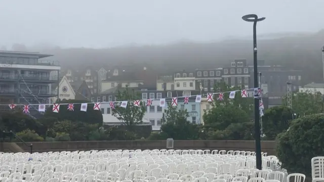 Fog spread across the sky in Jersey