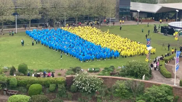 Ukraine flag in Liverpool