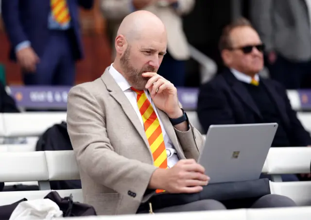 Man with laptop at Lord's