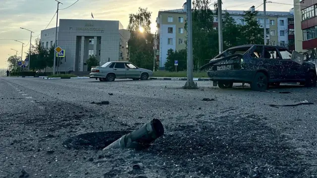 A shell embedded in the road