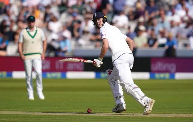 England's Zak Crawley bats during day one of the first LV= Insurance Test match at Lord's, London