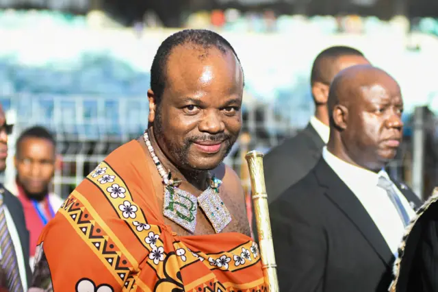 Mswati III, Eswatini king at the certificate handover ceremony at Moses Mabhida Stadium on October 29, 2022 in Durban, South Africa.