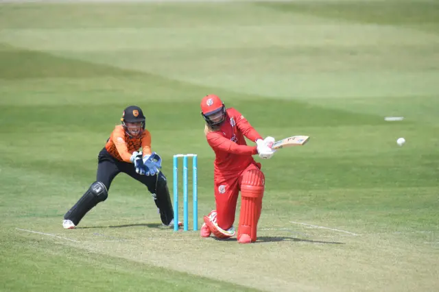 Ellie Threlkeld batting for Thunder