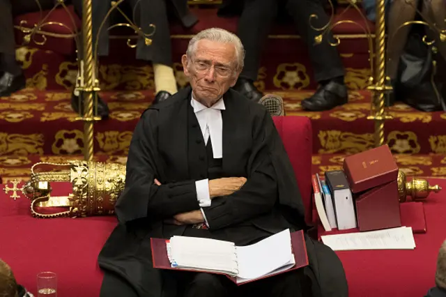 Norman Fowler in session at the Houses of Parliament on October 31, 2017