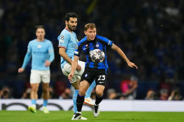 Ilkay Gundogan and Nicolo Barella