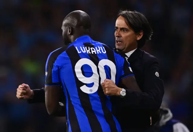 Romelu Lukaku and Simone Inzaghi