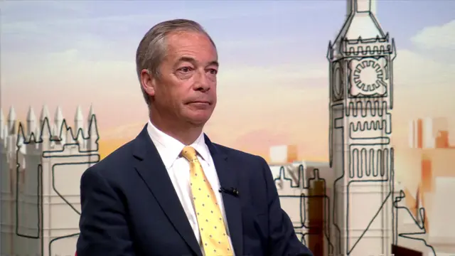 Nigel Farage appearing on Sunday With Laura Kuenssberg