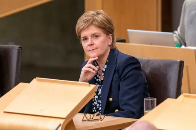 Nicola Sturgeon in parliament