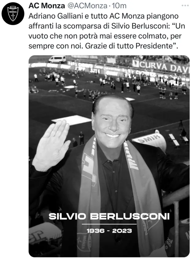 AC Monza on Silvio Berlusconi