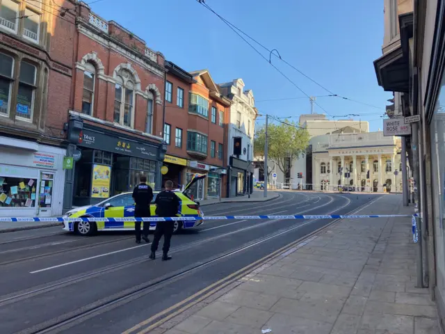 Police outisde the Theatre Royal