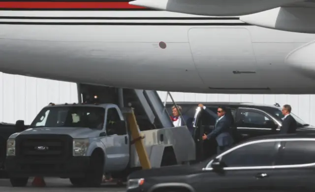 Trump Departs for New Jersey