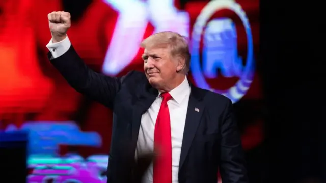 Trump at the Conservative Political Action Conference in Texas in July 2021