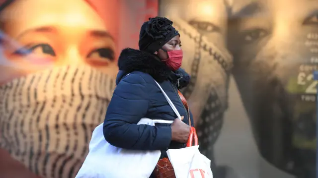 Woman wearing mask