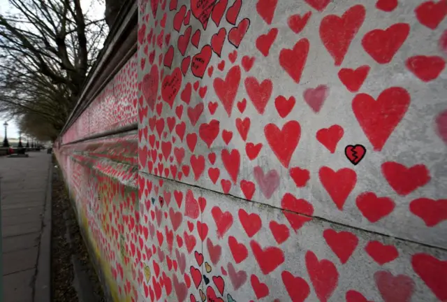 The Covid memorial wall