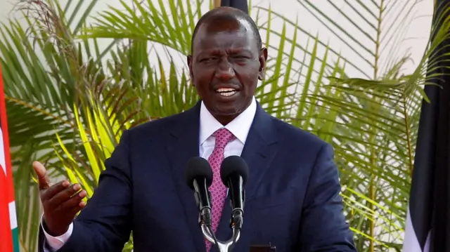 Kenya's President William Ruto speaks at a press conference at the State House in Nairobi, Kenya May 5, 2023