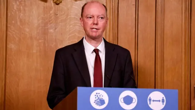 Chris Whitty during news conference at Downing Street 14 December 2020