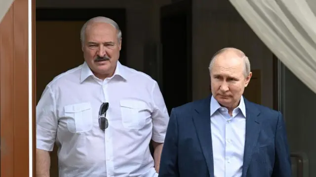 Alexander Lukashenko and Vladimir Putin