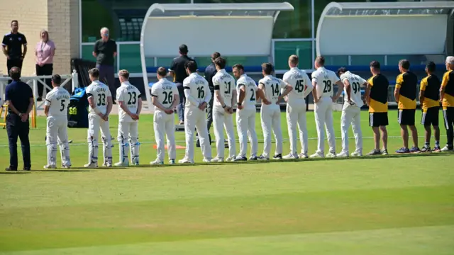 Players have minute's silence