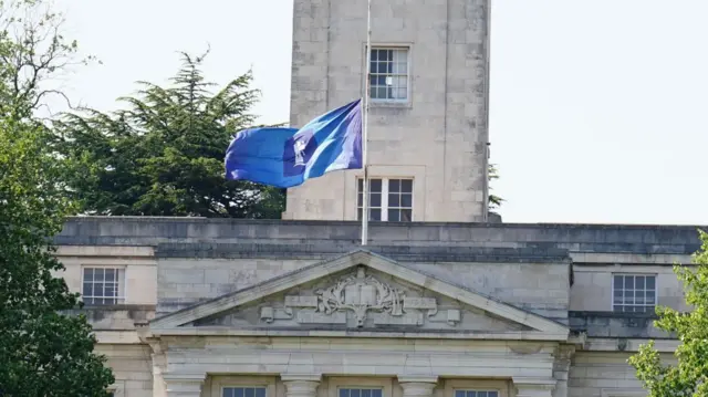 Flag at half mast at University of Nottingham