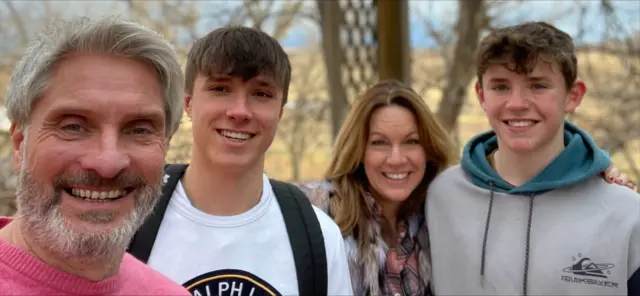 The Webber family released this photo of the four of them - father David, Barnaby, mother Emma and younger brother Charlie