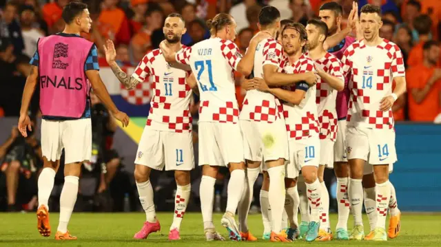 Croatia team celebrate