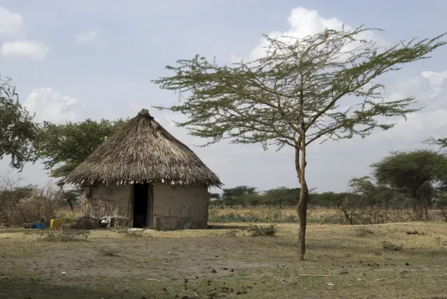 A mud hut