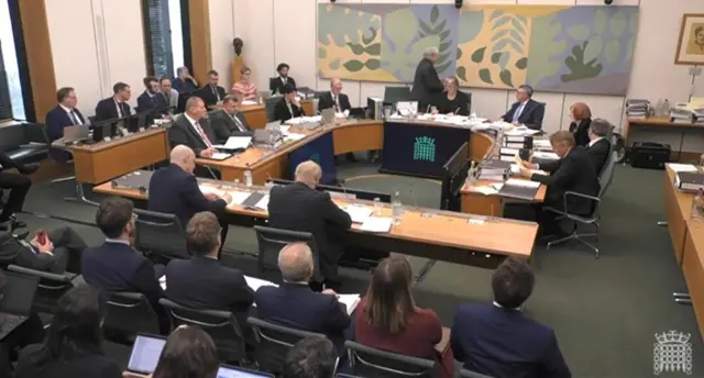 Boris Johnson speaking to Privileges Committee