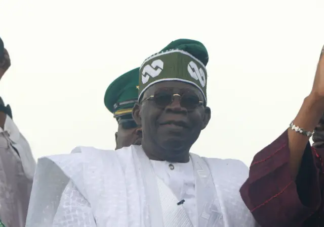 Nigeria President-elect Bola Ahmed Tinubu swears in during ceremony at Eagle Square venue in the capital, Abuja, Nigeria on May 29, 2023.