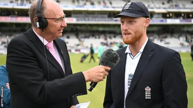 Jonathan Agnew interviewing Ben Stokes on TMS