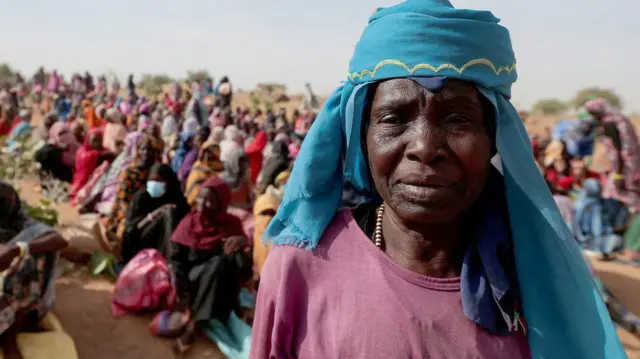 Halime Adam Moussa, a Sudanese refugee who is seeking refuge in Chad for a second time - May 2023